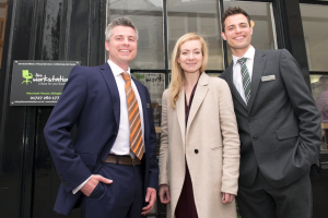 Abingdon Open Day: Nicola Blackwood with Dominic & Rupert Palmer of The Workstation