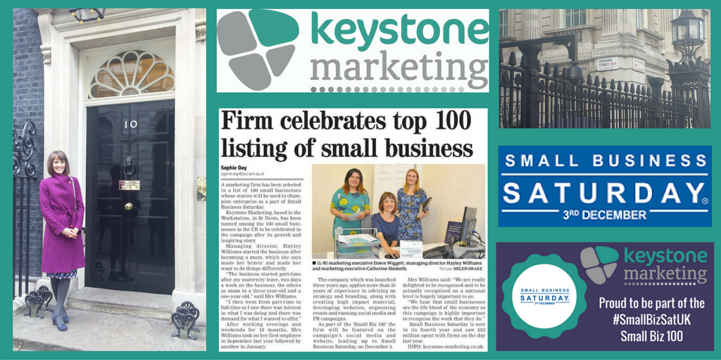 St Neots Business Celebrates ‘Small Biz 100’ Place with Trip to Downing Street