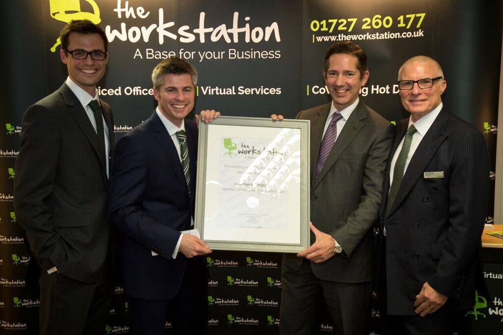 At the official opening of The Workstation St Neots